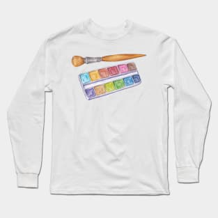 palette with brush Long Sleeve T-Shirt